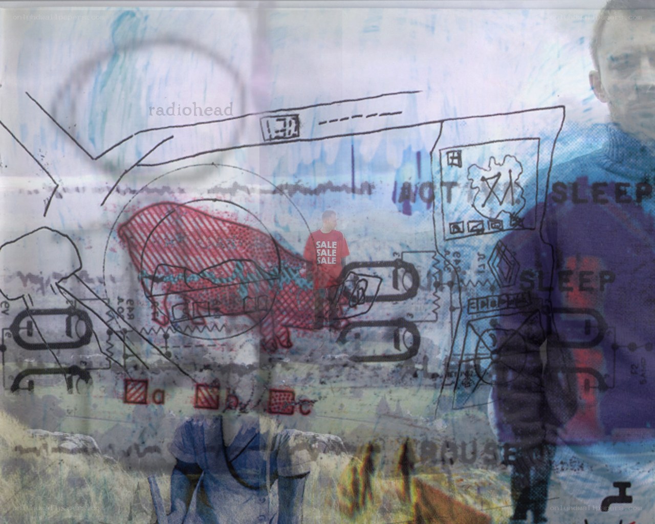 Radiohead album art collage
