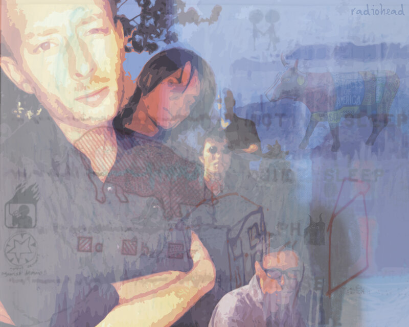Radiohead album art collage