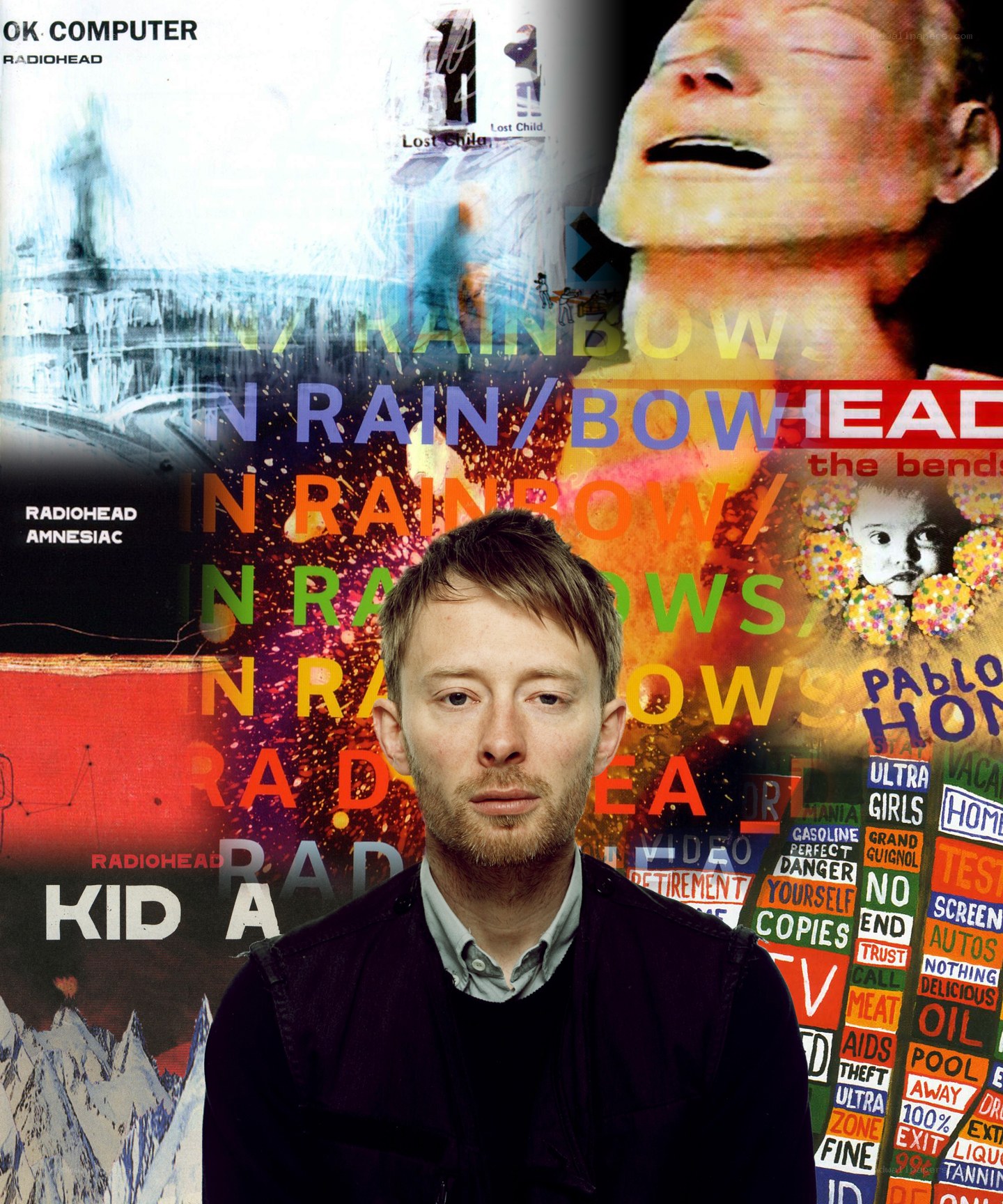 Radiohead album collage