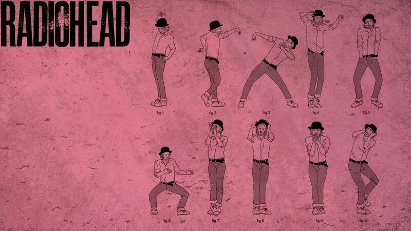 Radiohead character illustrations
