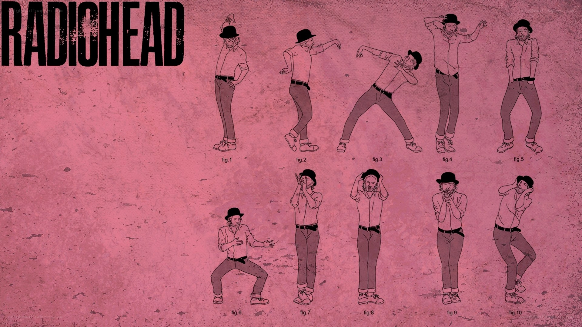 Radiohead character illustrations
