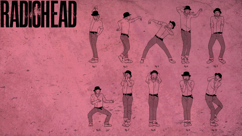 Radiohead character poses