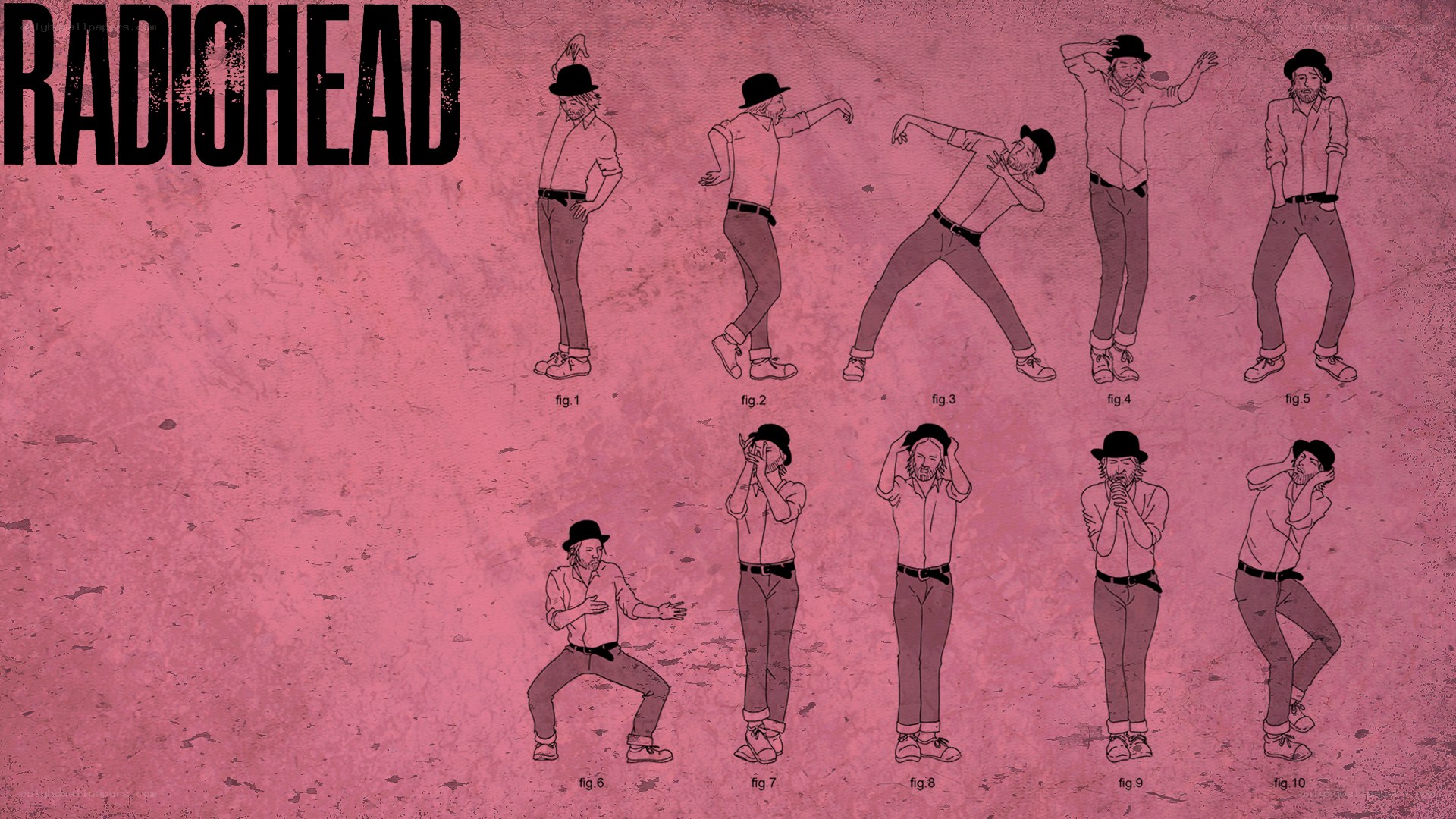 Radiohead character poses
