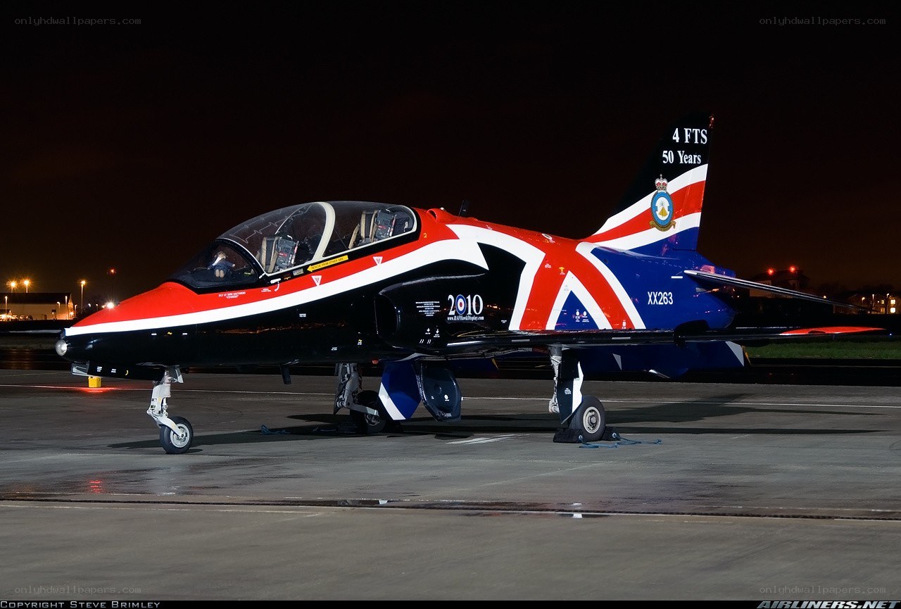 RAF Hawk jet on tarmac