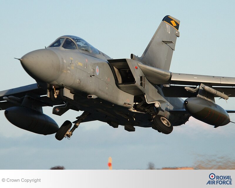 RAF Tornado jet in flight