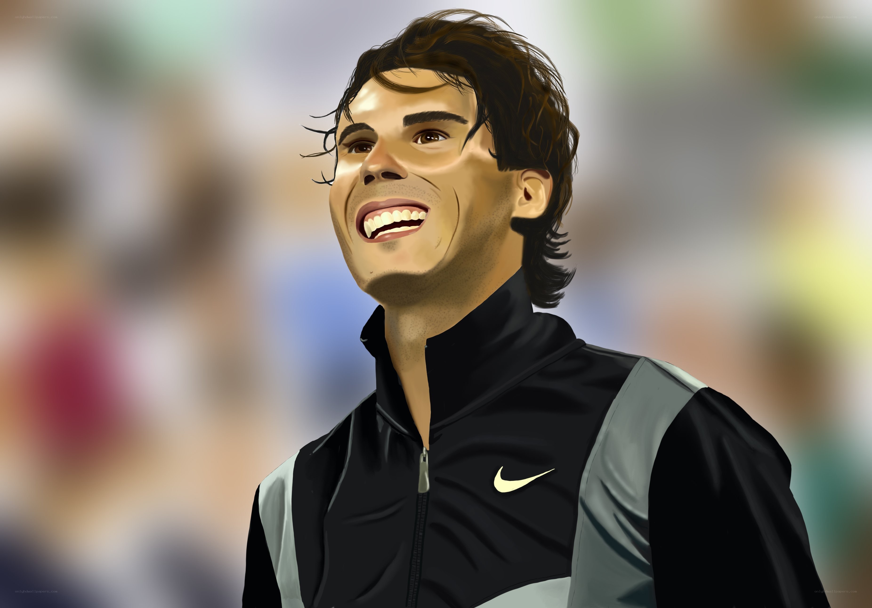 Rafael Nadal smiling