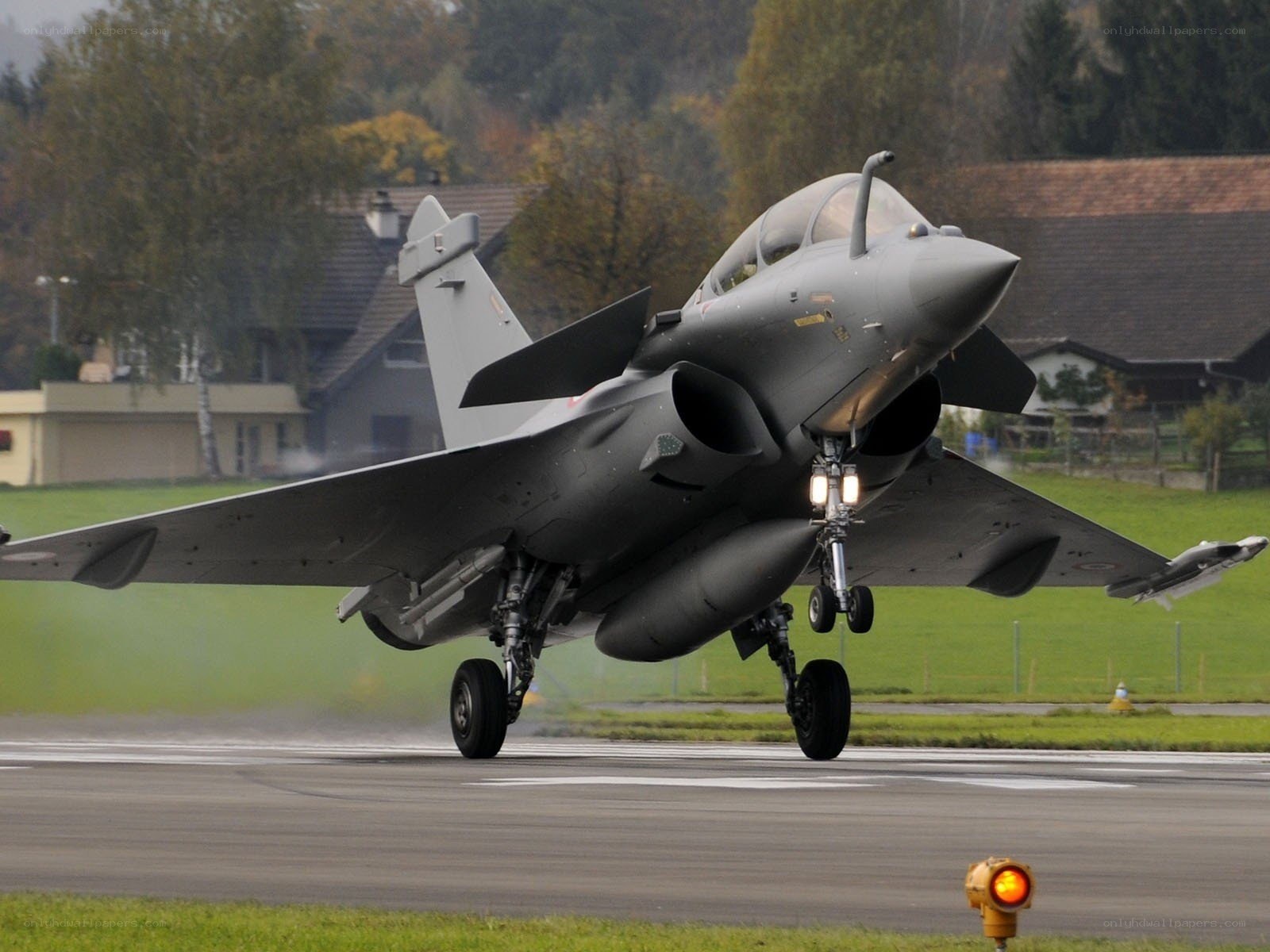 Rafale fighter jet on runway