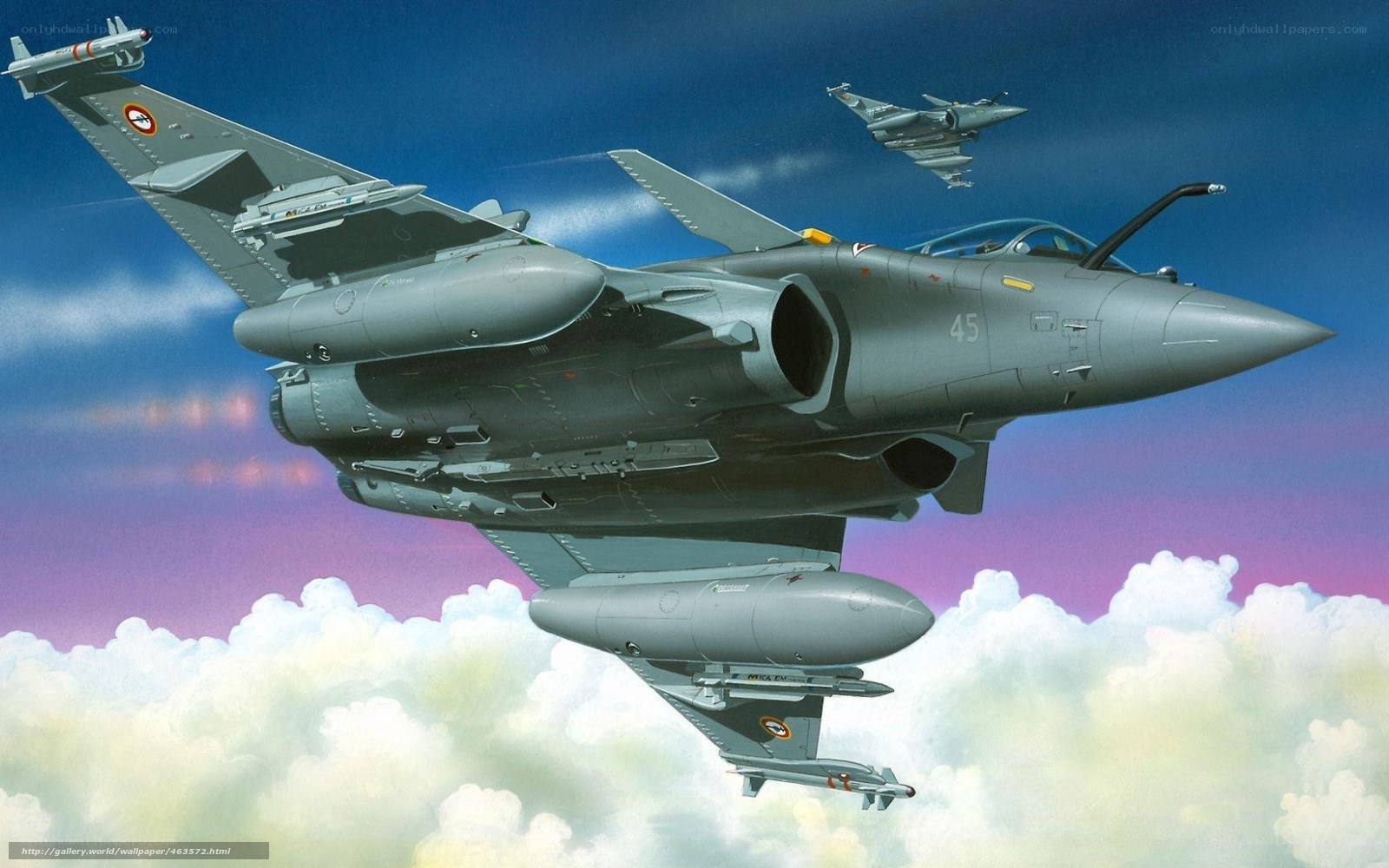 Rafale fighter jets in formation