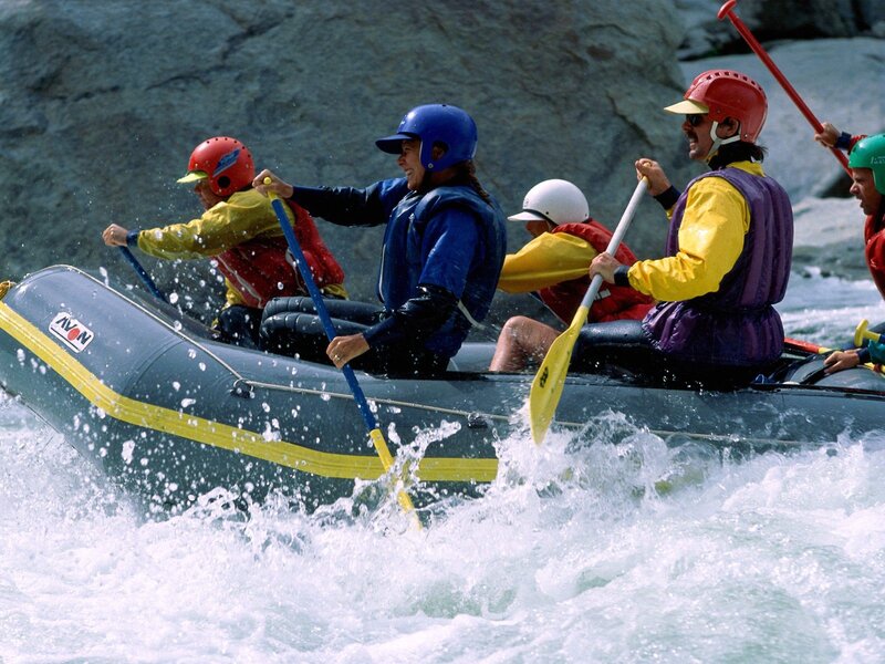 Rafting in whitewater