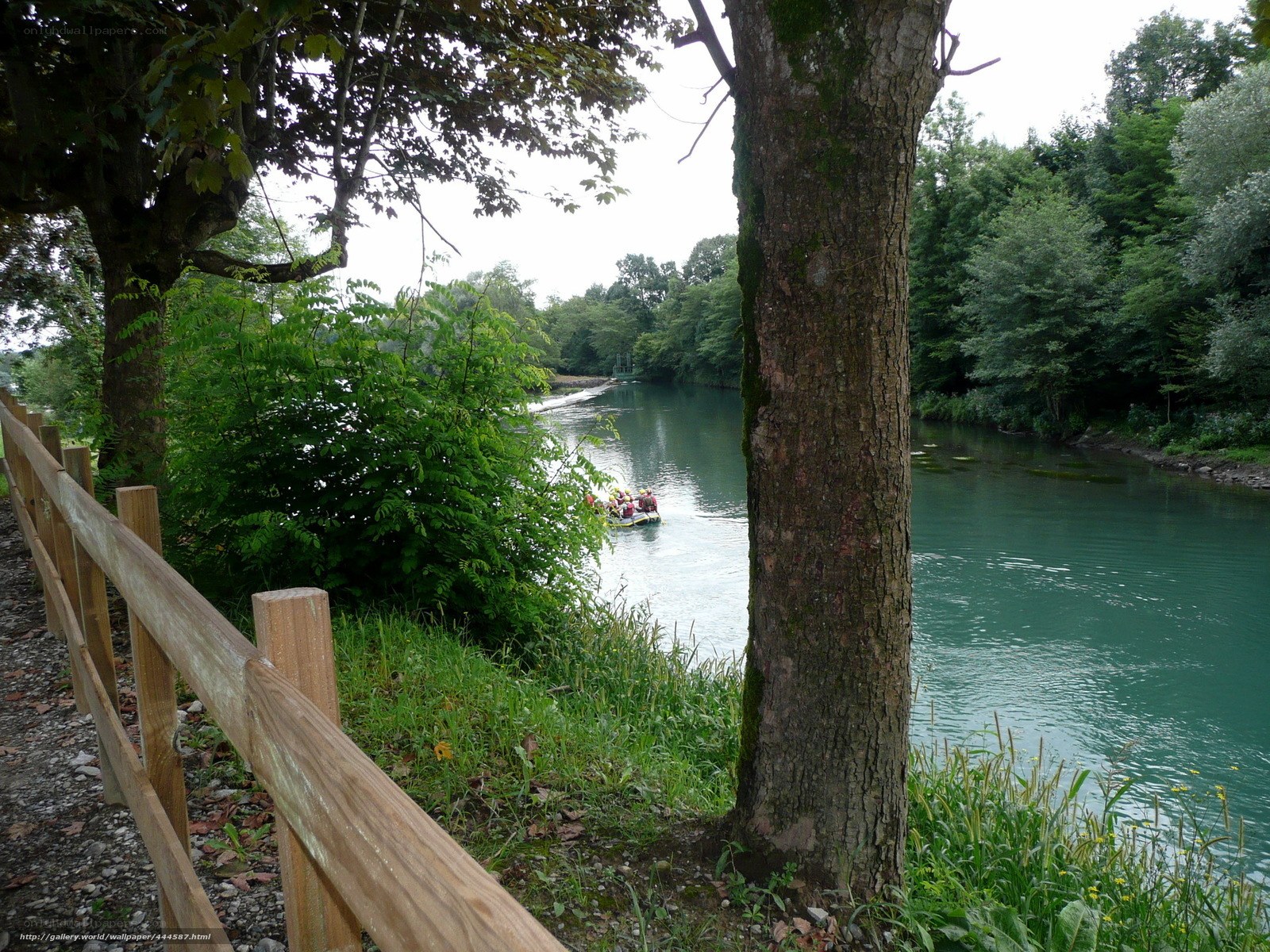 Rafting on a river