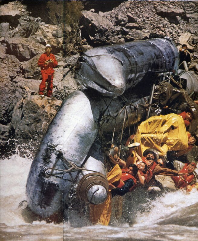 Rafting through rapids