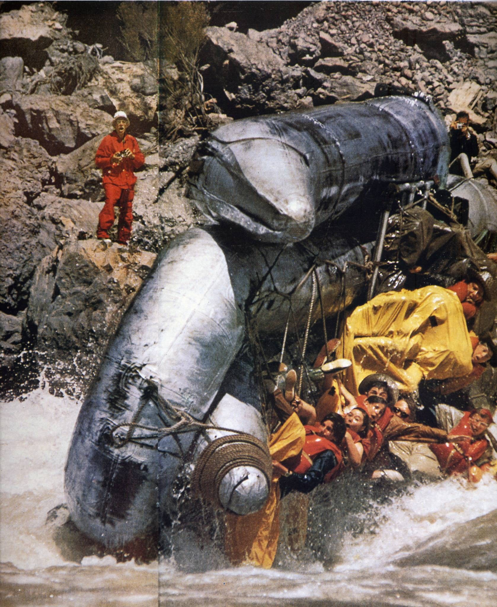 Rafting through rapids