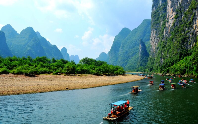 Rafts on a River — Green