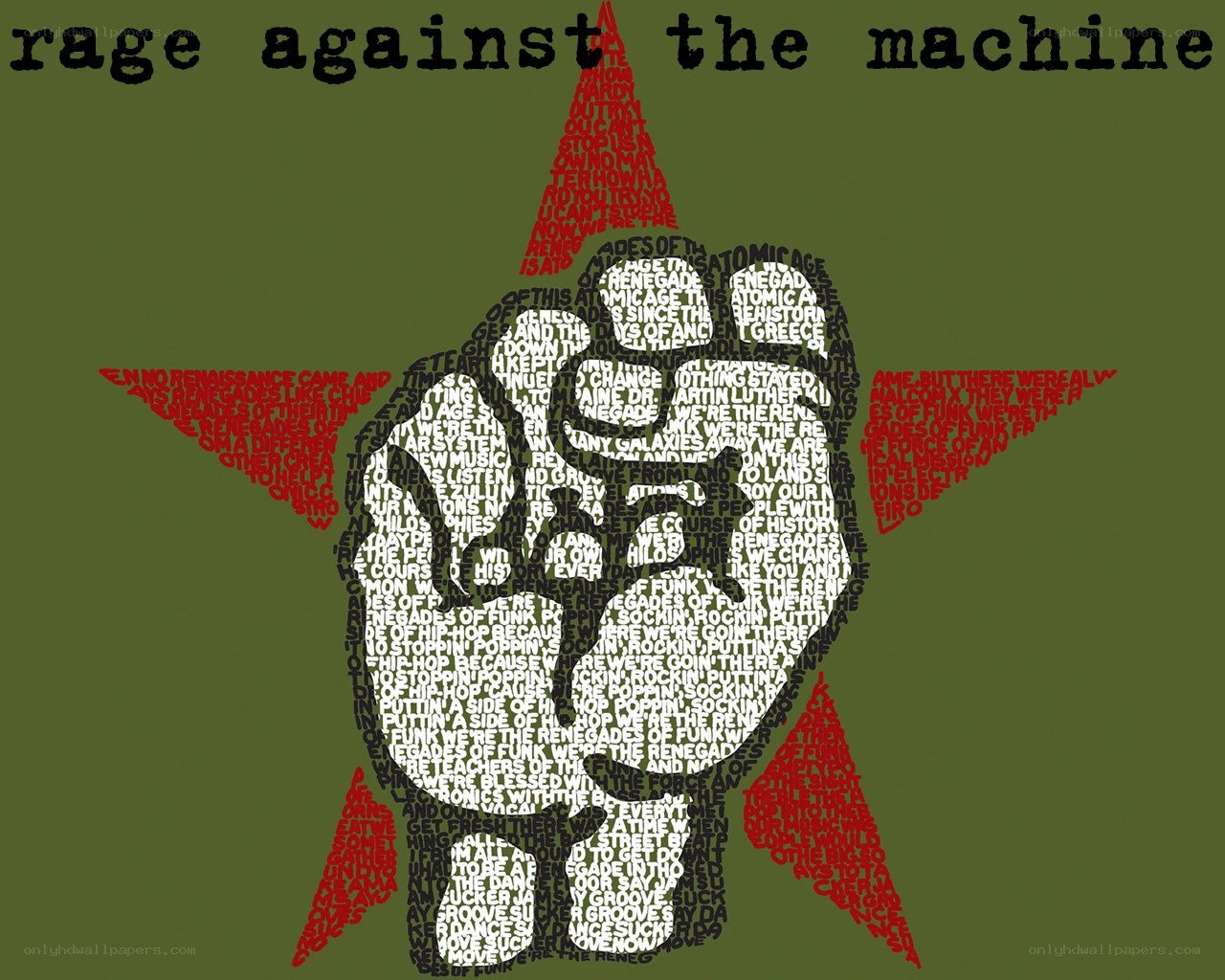 Rage Against the Machine text art