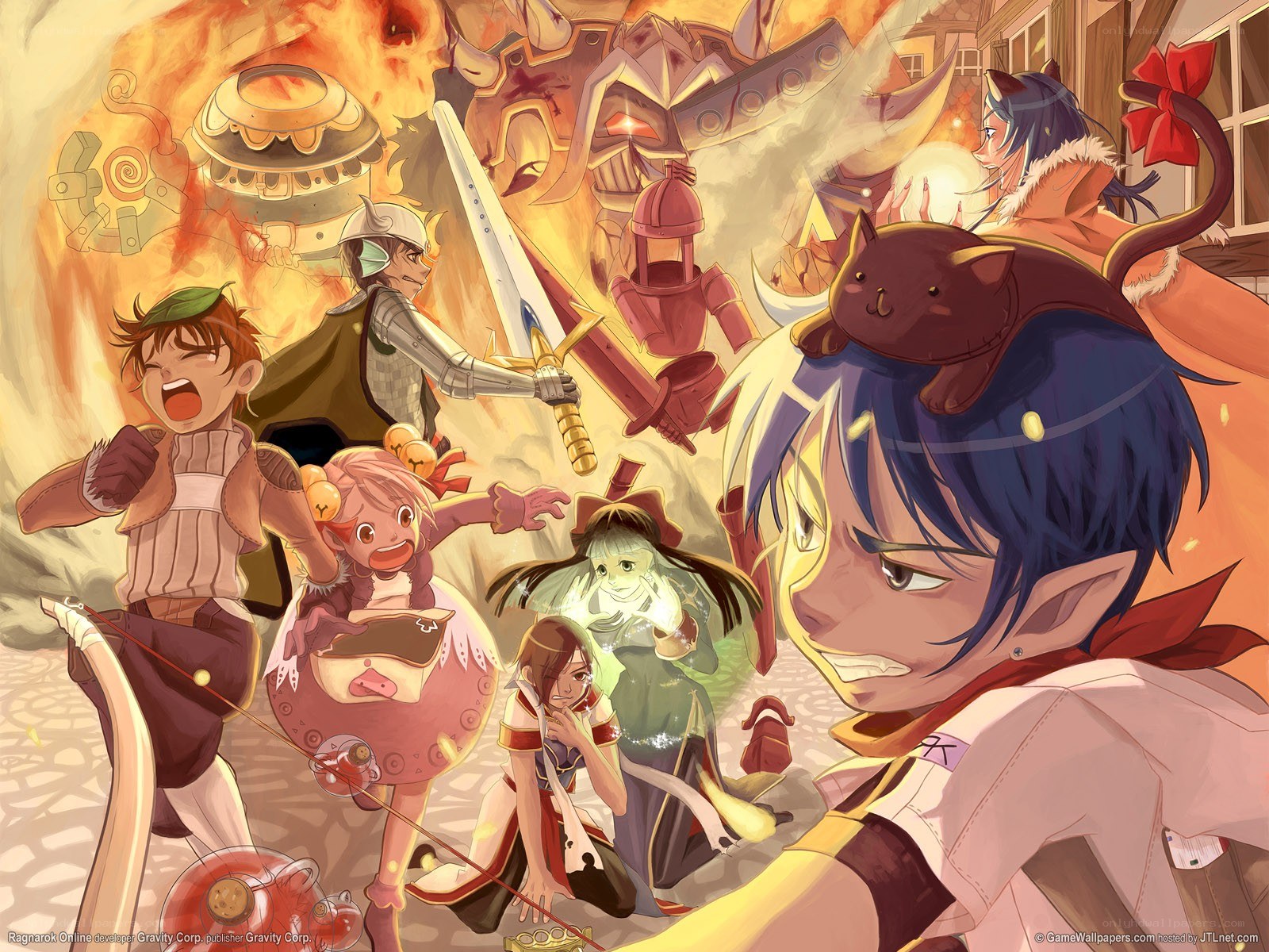 Ragnarok Online characters in battle