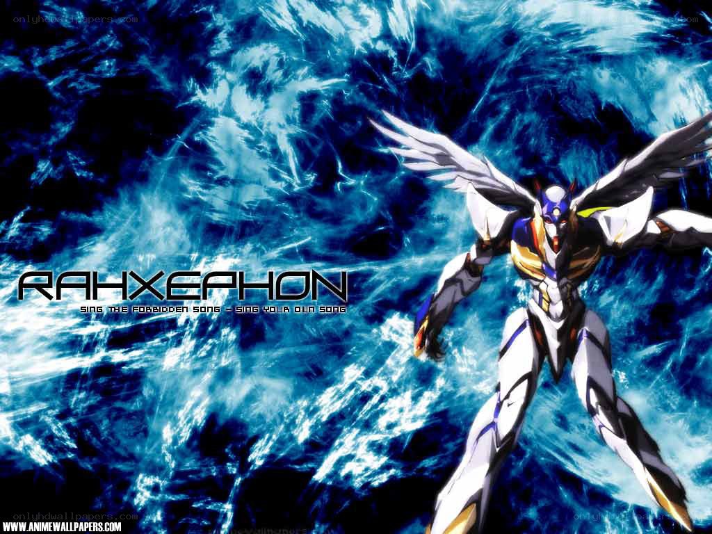 Rahxephon mecha in blue storm