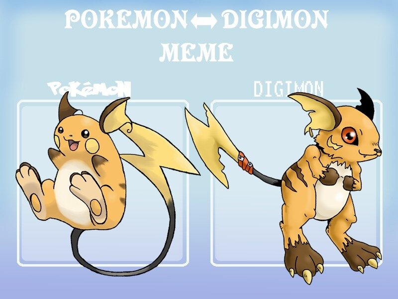 Raichu and Agumon