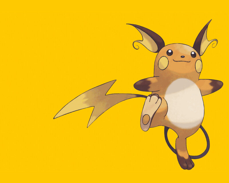 Raichu Character — Yellow, Playful