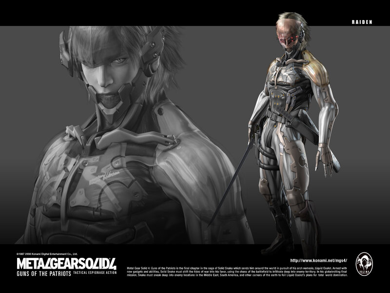 Raiden character art from Metal Gear Solid 4
