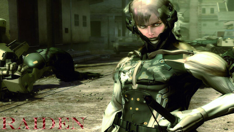 Raiden in a war-torn city