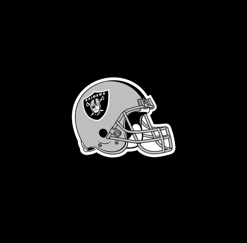 Raiders Football Helmet — Gray