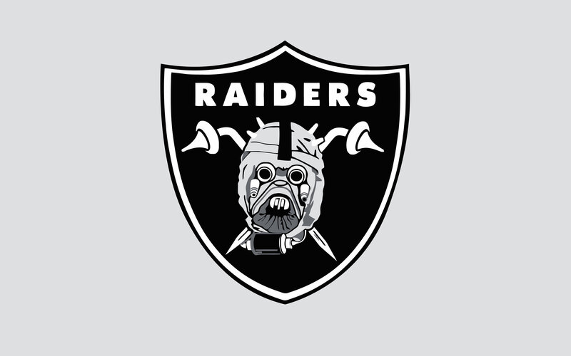 Raiders Logo with Alien