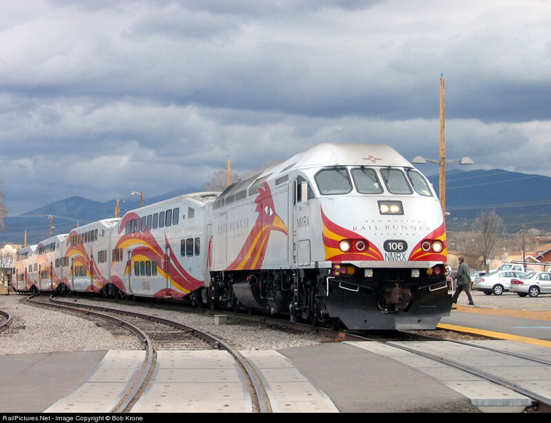 Rail Runner train at station