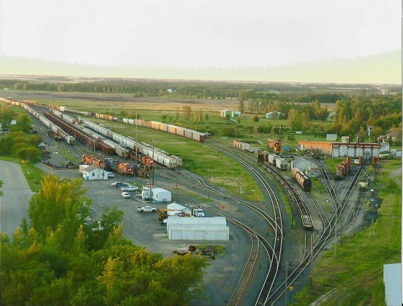 Rail Yard with Freight Trains