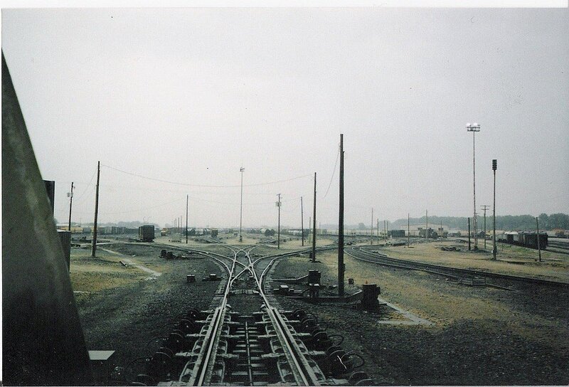 rail yard with switch tracks