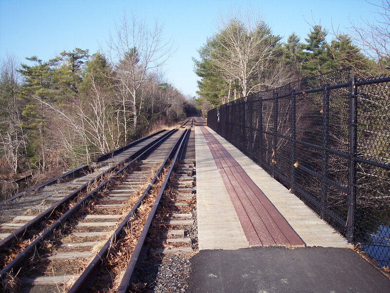 railroad bridge with walkway