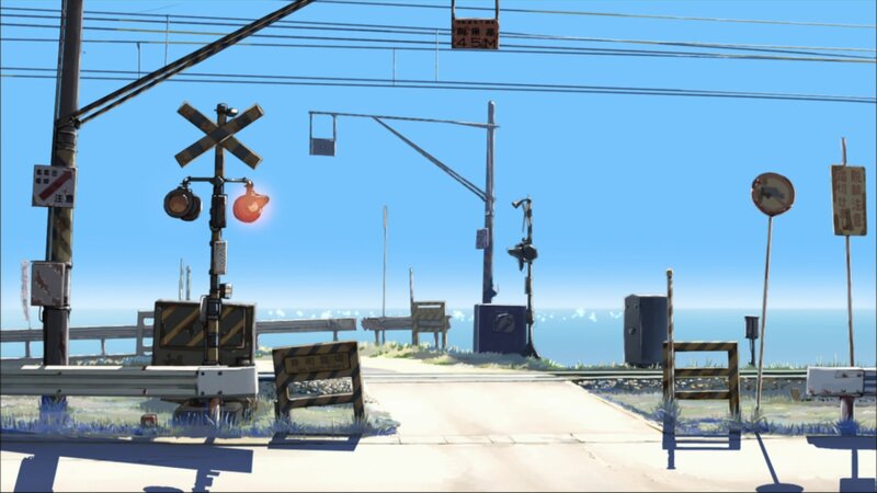 railroad crossing by the sea