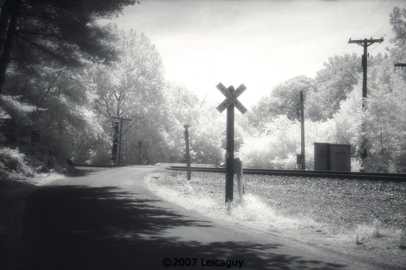 Railroad crossing in infrared