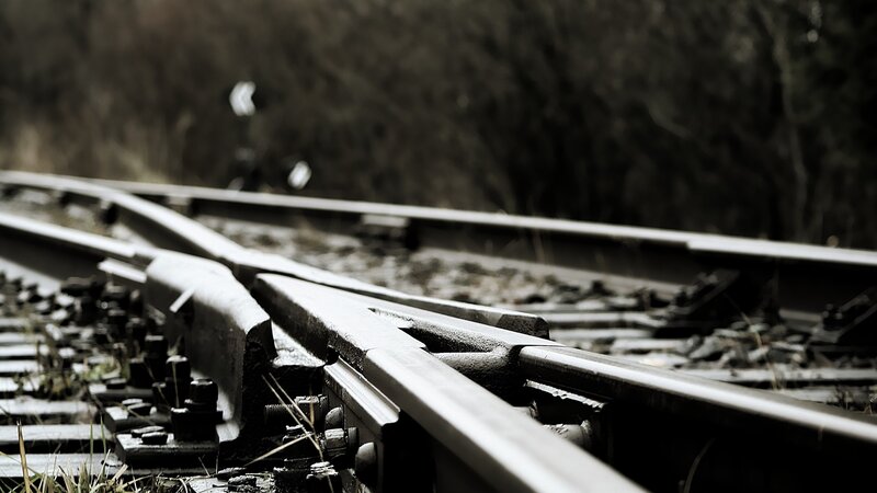 Railroad Switch in Weeds