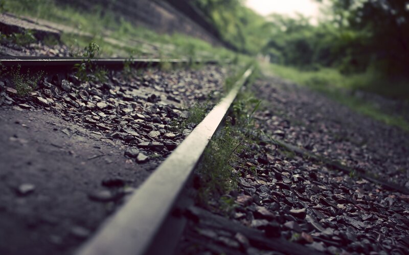 Railroad Track in Weeds