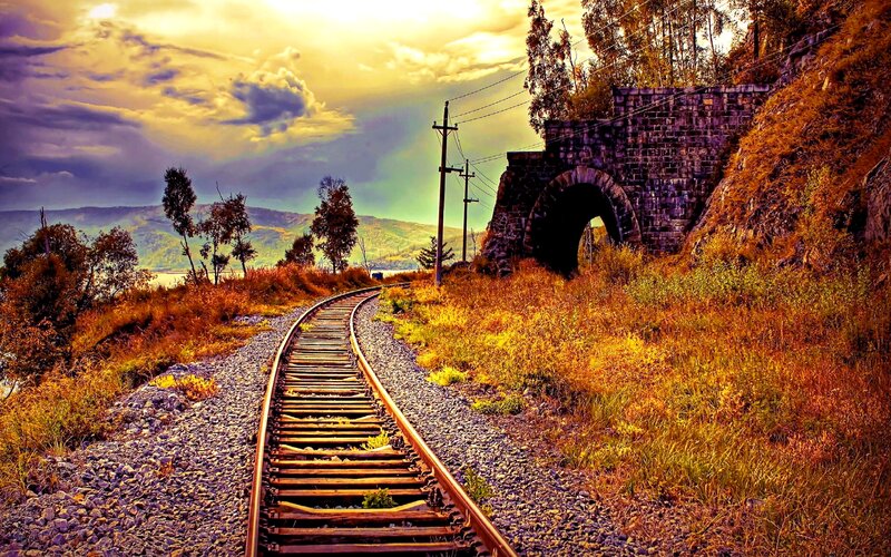 Railroad Tracks and Bridge