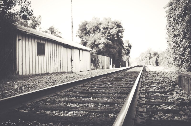 Railroad Tracks and Shed