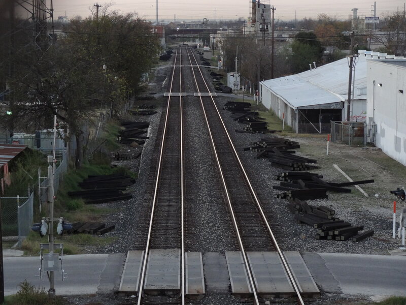Railroad Tracks at Dusk
