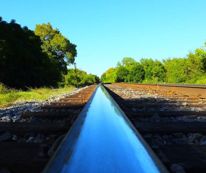 Railroad Tracks — Blue
