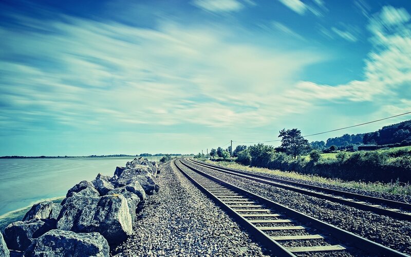 Railroad Tracks by Water