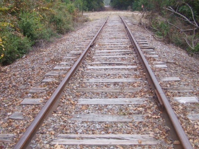 railroad tracks in autumn