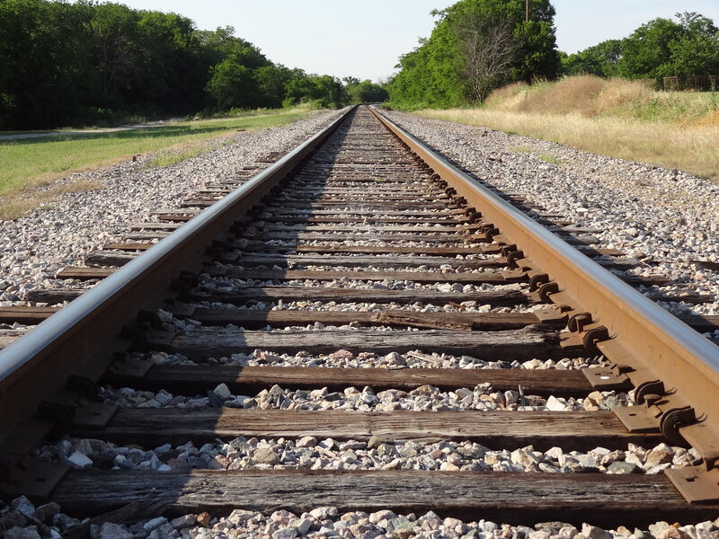 Railroad Tracks in Countryside