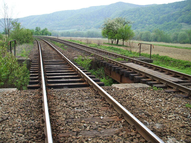 Railroad Tracks in Valley