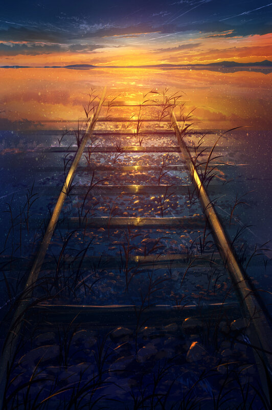 Railroad Tracks in Water