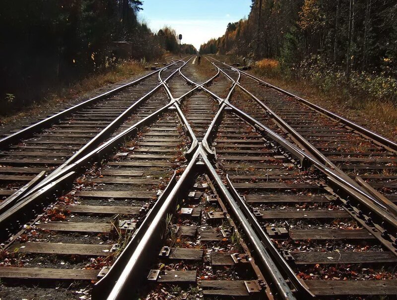 Railroad Tracks Intersection