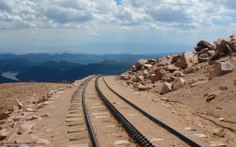 Railroad Tracks on Mountain