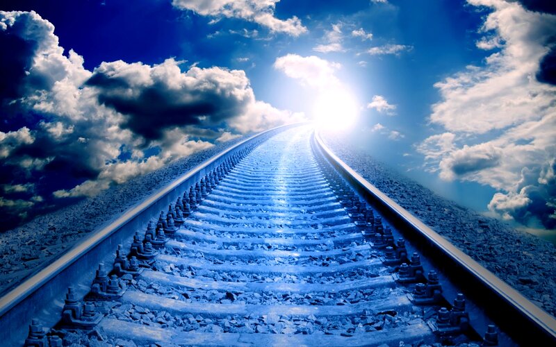 Railroad Tracks to Sky