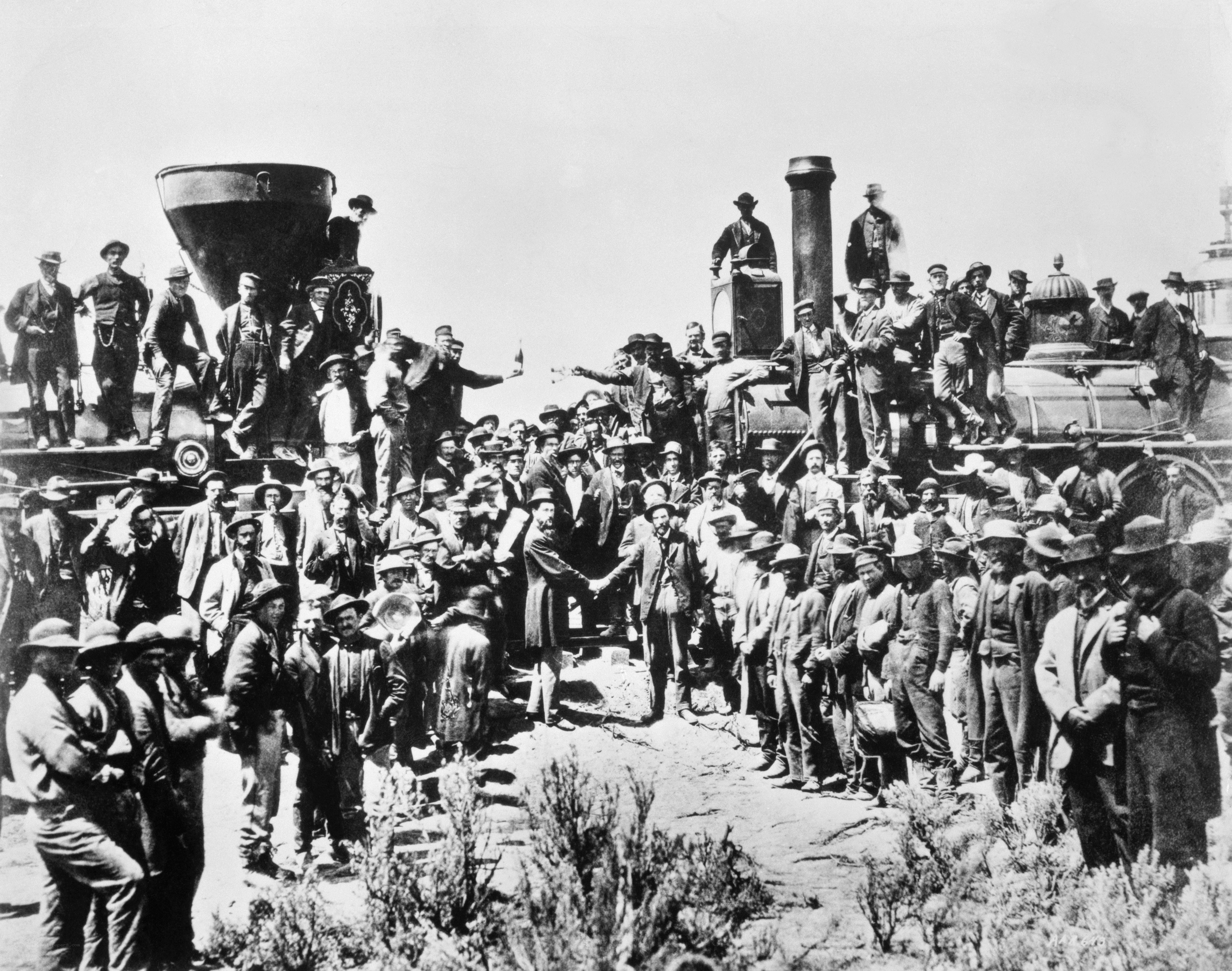 Railroad workers at ceremony