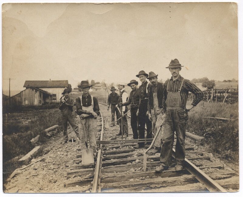 Railroad Workers — Sepia