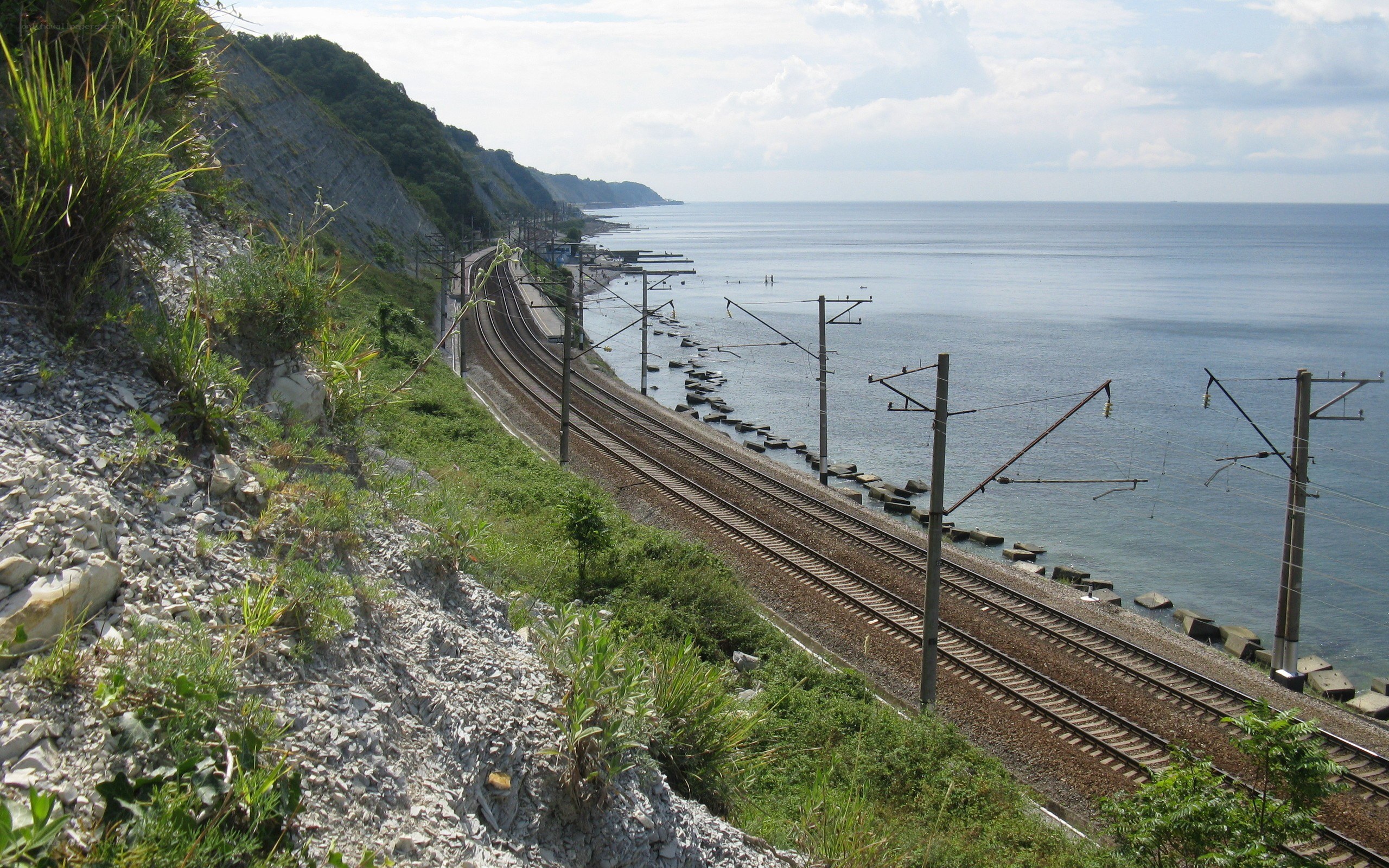 Railway along the coast