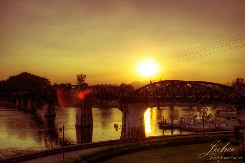 Railway Bridge at Sunset
